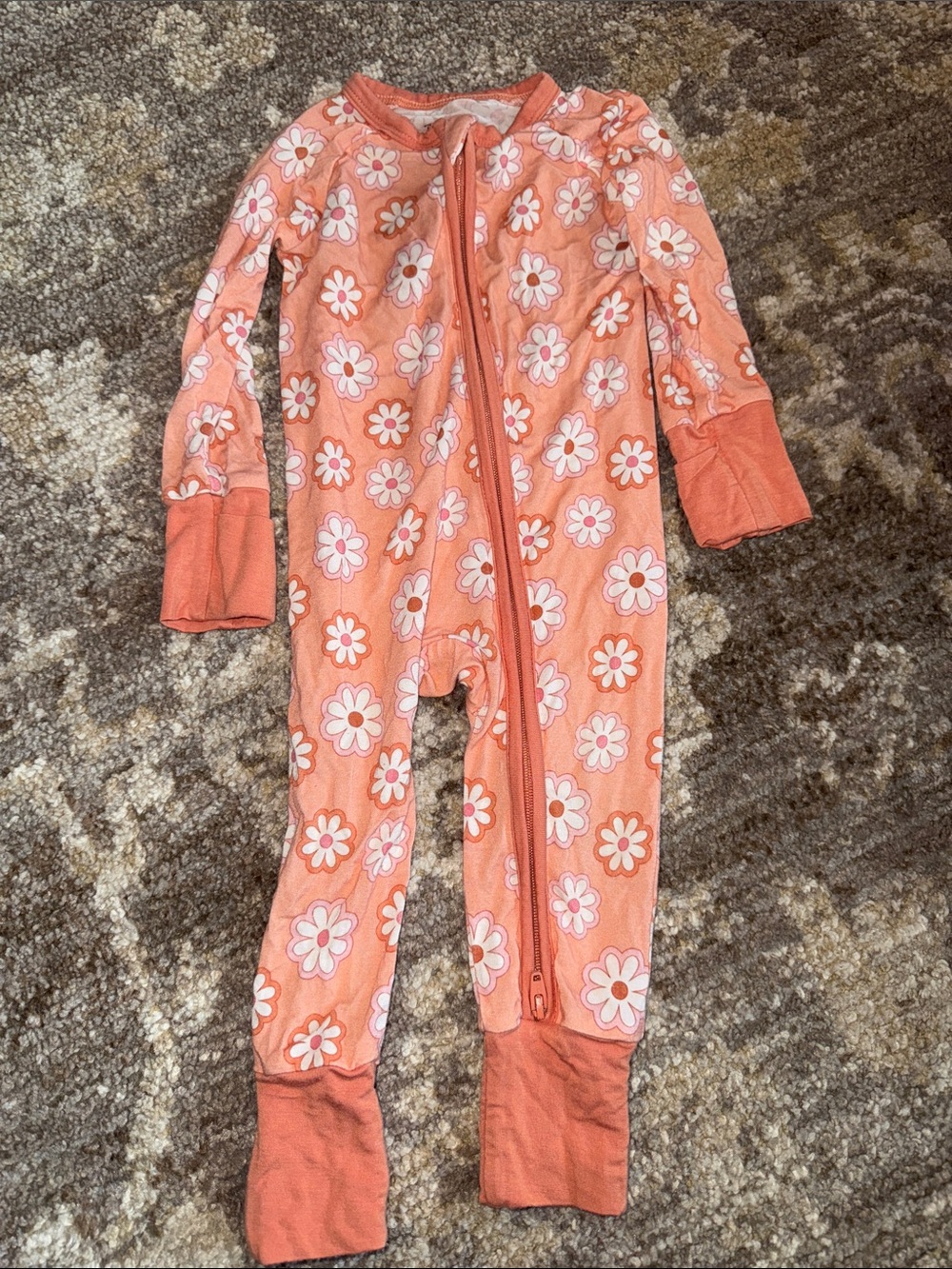 In my jammers orange floral bamboo